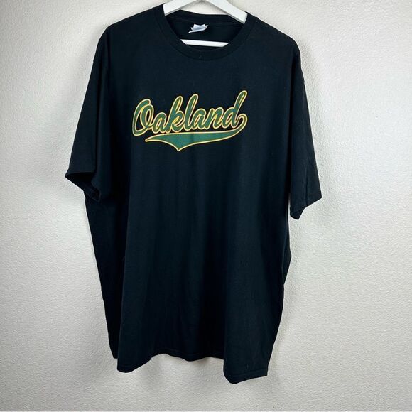 Port and Company black Oakland Athletics T-shirt size 3XL - Picture 3 of 7